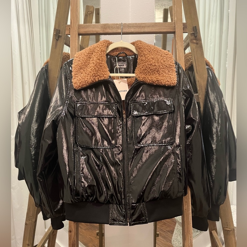 NWT MOTHER Denim Bomber Jacket